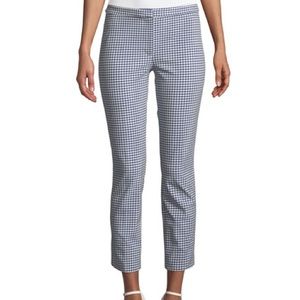 Theory Houndstooth Pant, Navy, Size 6